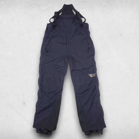 VTG Mountain Hardwear Snow BIB Mens XL Black Ski Snowboard Conduit Waterproof - Picture 1 of 11